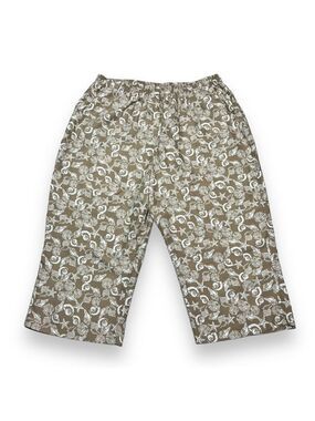 Kim Rogers Women’s Pull On Seashell Capri Pants Tan Size 18